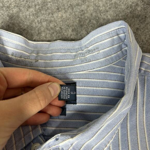Ralph Lauren Shirt Men's 3XB Classic Fit Button Down Blue Striped Preppy - Picture 7 of 8